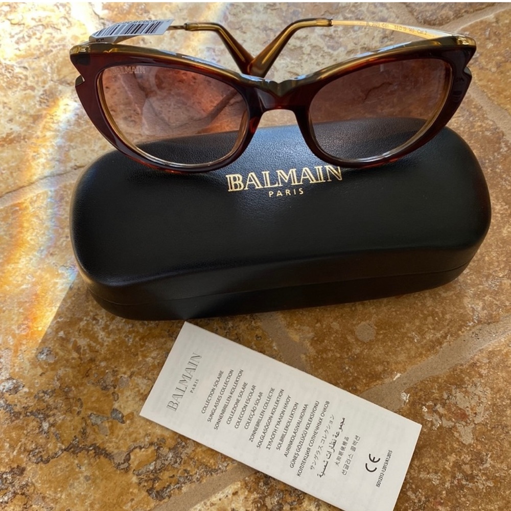 Balmain New 53 mm Cat Eye Crystal Sunglasses